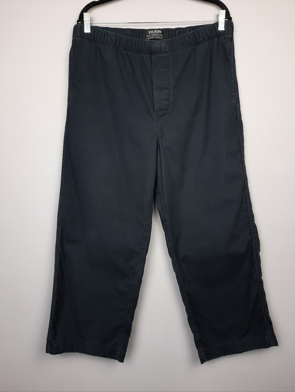 Filson Alaskan Guide Lounge Bottoms Navy Cotton Flannel Outdoor Pants Medium